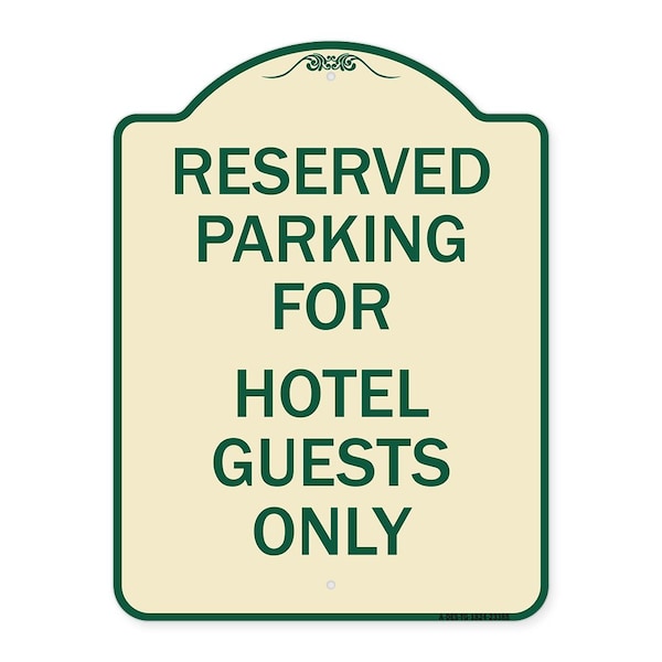 Parking Reserved for Hotel Guests Heavy-Gauge Aluminum Architectural Sign, 24" x 18", TG-1824-23385